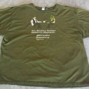 Star Wars Han Solo Credo Cantina 8-bit Game Style Green T-shirt‎ Mens Size 2XL